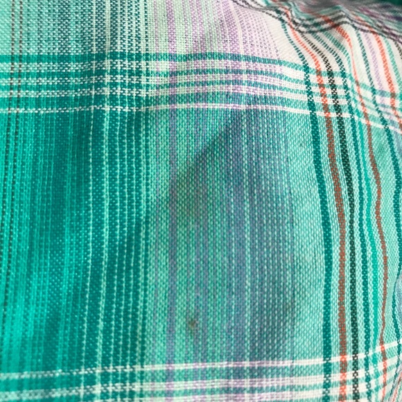 Marmot Plaid Button Up Long Sleeve Shirt Size Small Teal Nylon Outdoor Hiking - Picture 14 of 16